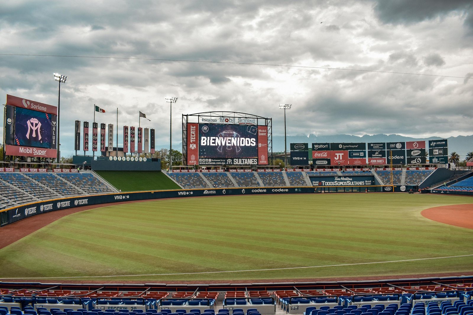 View of the Monterrey Baseball Stadium in Monterrey, Mexico