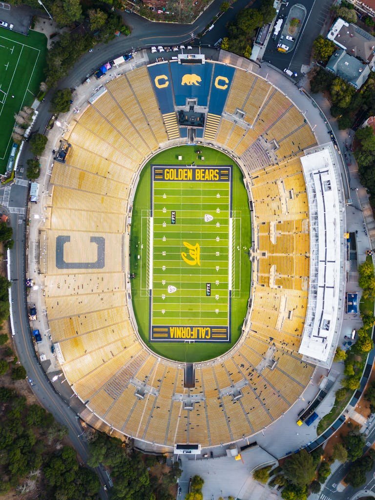 Yellow and Green Football Stadium